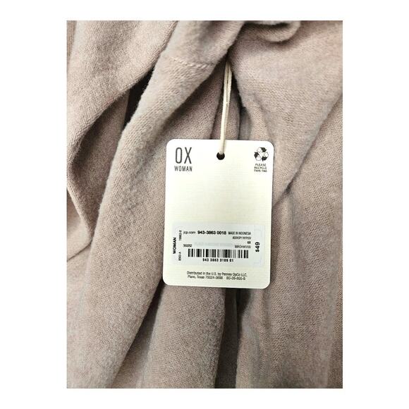 NEW ANA Women's Plus Size Fleece Cowl Neck Top with 3/4 Sleeves Brown (Size: 0X) - Picture 3 of 5